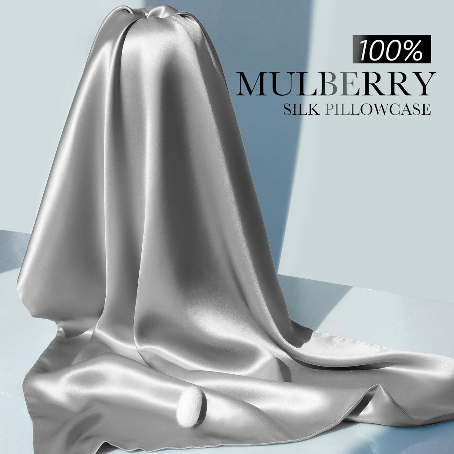 Detalle 2 de Mulberry Silk Pillowcase 20x26"