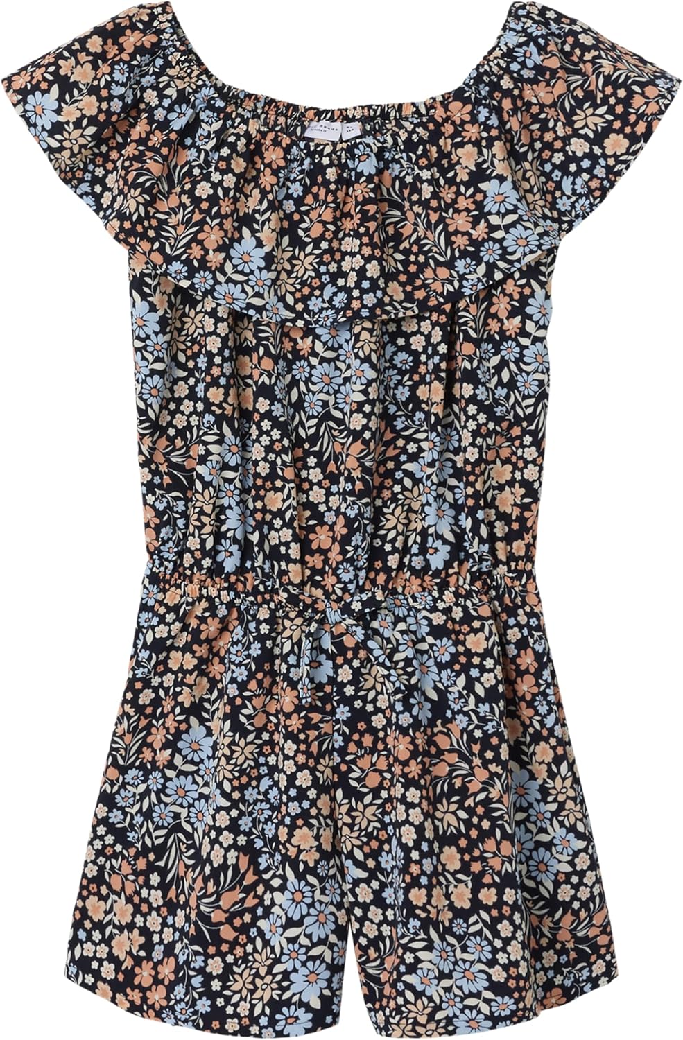 Detalle de NAME IT girl Playsuit Print – luftige, elastische Jumpsuit-Option mit Spitzen-Detail