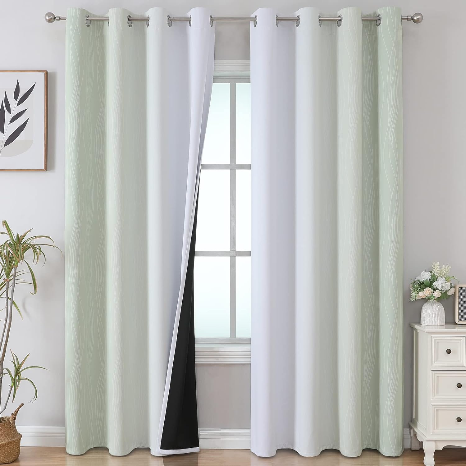 Detalle de Estelar Textiler Blackout Curtains, 52 x 84 Inches