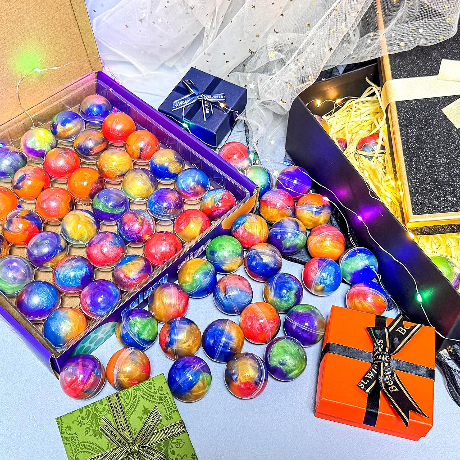 Detalle 2 de Rowecvce Galaxy Slime Balls 36-pack for kids