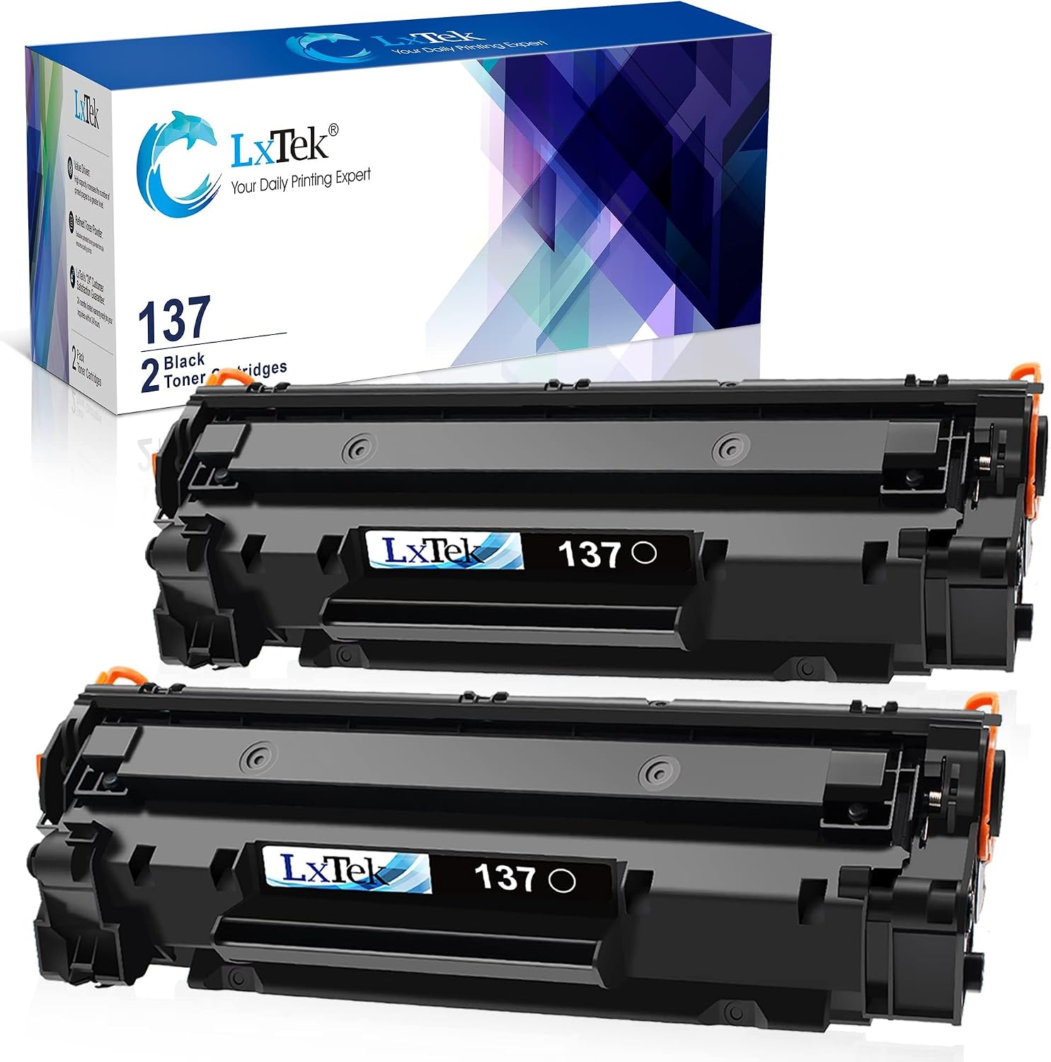 Detalle de LxTek Cartridge 137 9435B001AA Black Toner, 2-Pack for Canon imageCLASS Printers