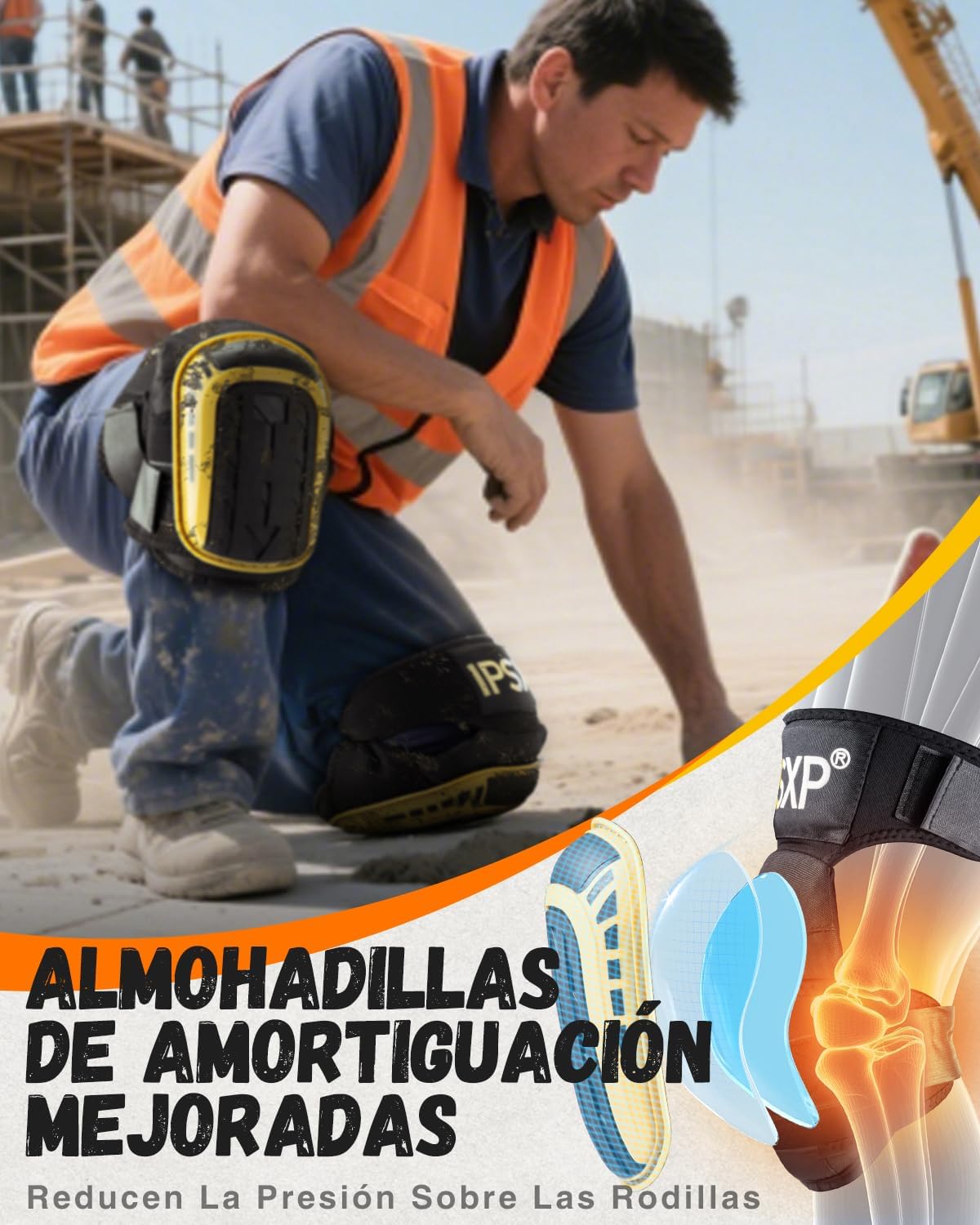 Detalle 2 de IPSXP Rodilleras de trabajo con gel 2025