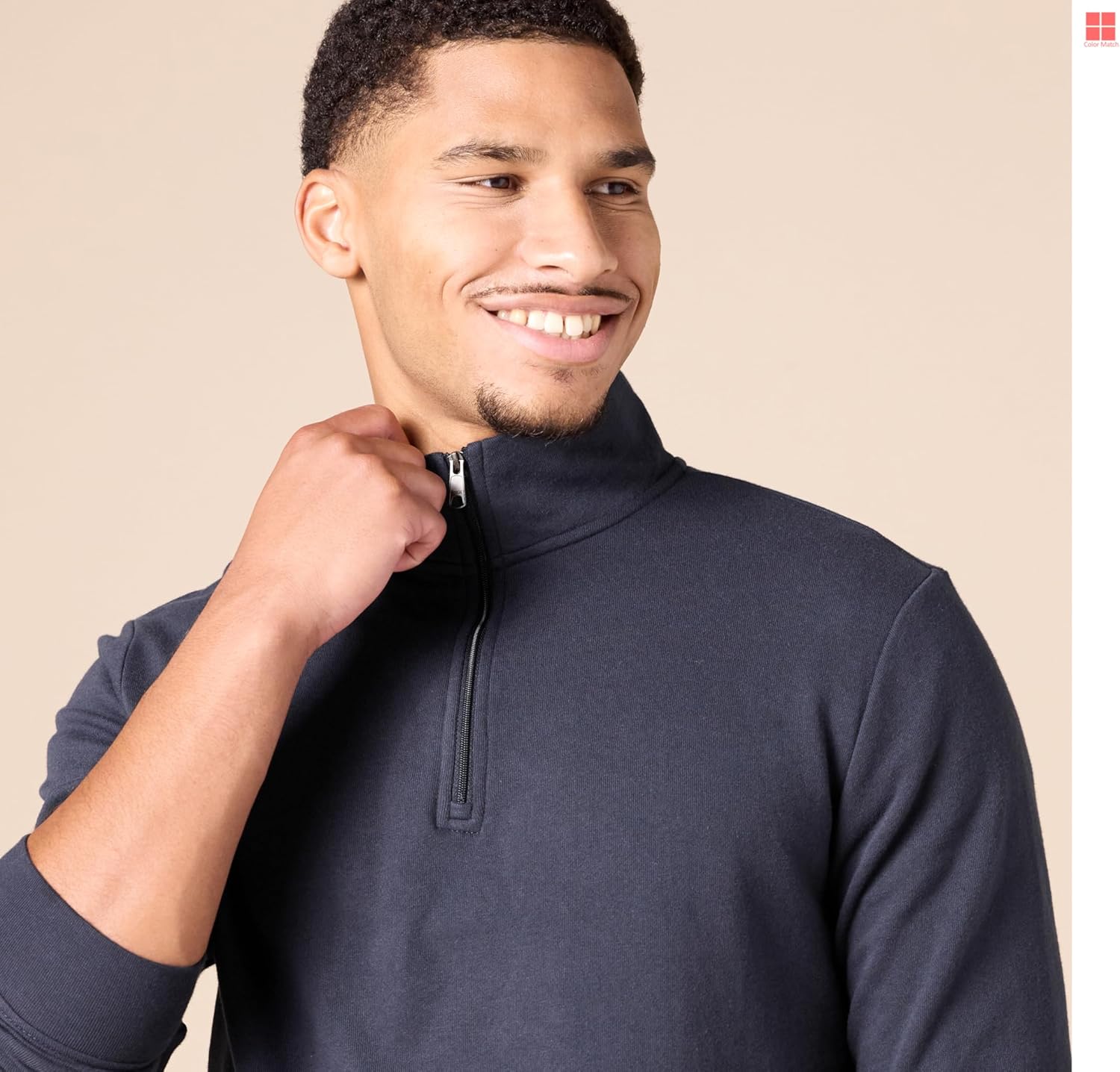 Thumbnail 3 de Amazon Essentials Men’s Lightweight French Terry Quarter-Zip Mock Neck Jumper