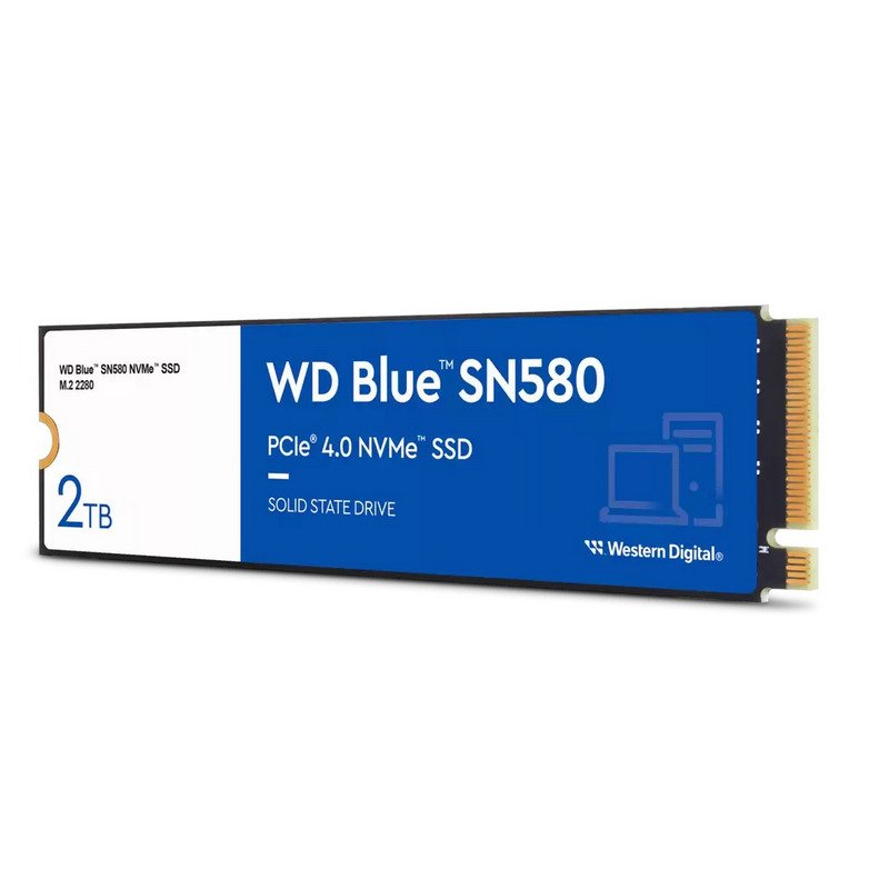 Detalle de WD Blue SN580 2TB SSD NVMe PCIe 4.0 — 4.150 MB/s