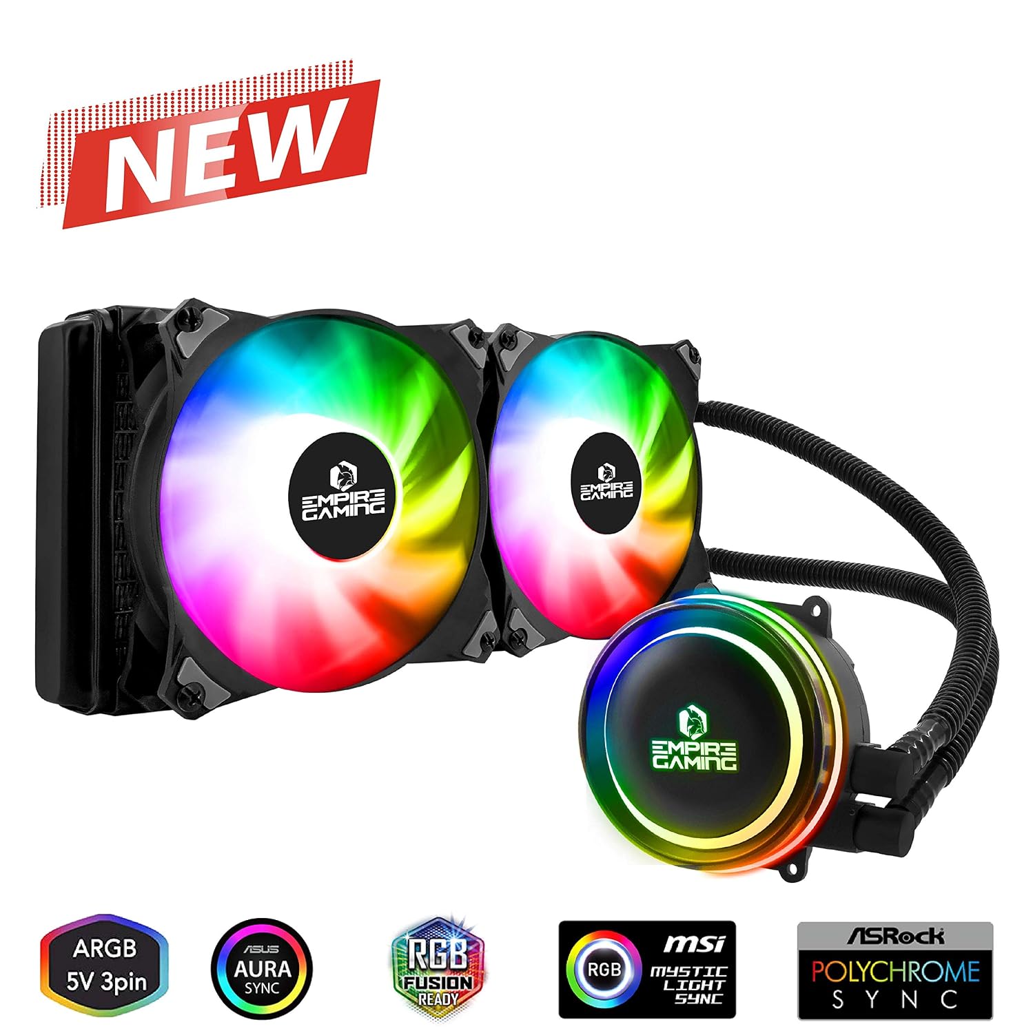 Thumbnail 1 de EMPIRE GAMING Guardian G-V20 Wasserkühlung AIO: Kompaktes 240 mm-Kühlsystem für Intel & AMD