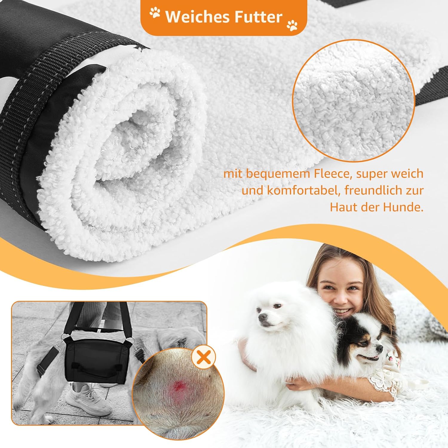 Thumbnail 6 de Weiche Hunde Tragehilfe: Verstellbare Gehhilfe für Hunde in verschiedenen Größen
