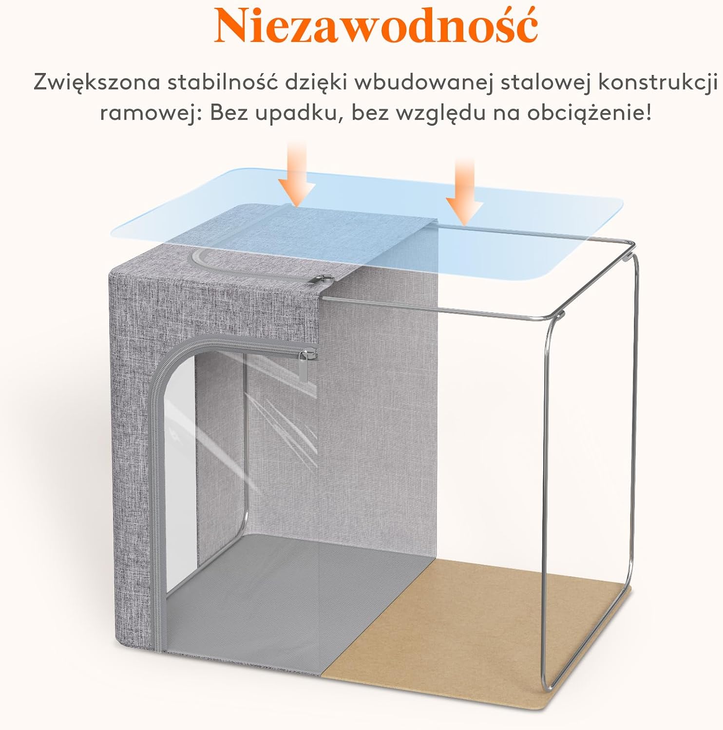 Detalle 2 de Lifewit 23224 – składane pojemniki na ubrania 75 l ze stalową ramą