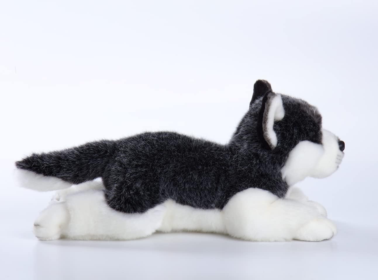 Detalle 2 de Siberian Husky Stuffed Dog Plush — Realistic Handmade Lying Puppy for Kids and Collectors