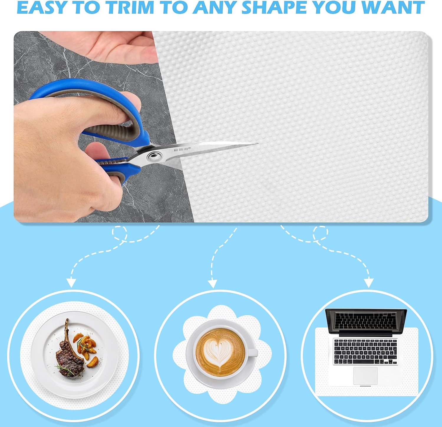 Thumbnail 3 de MooiFun Drawer Liners: Waterproof, Non-Slip EVA Shelf Liner for Cabinets, Drawers and Fridges
