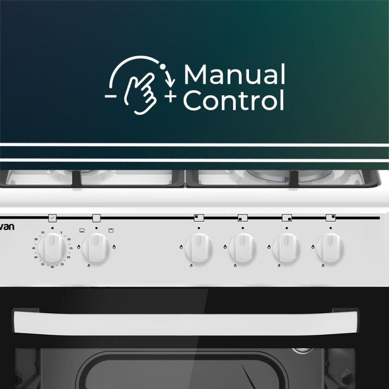 Thumbnail 2 de Cocina de gas Svan SKGW4602 60 cm: 4 quemadores, horno 63 l y kit de conversión