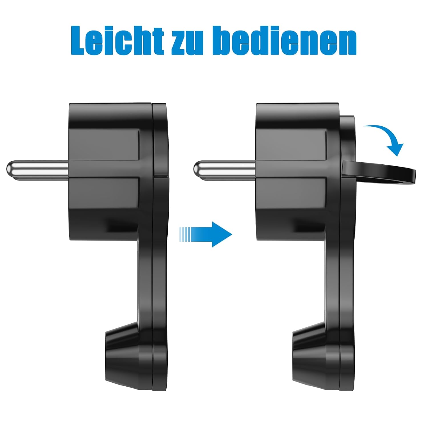 Detalle 2 de HITRENDS P8058 platte Schuko-stekker, geaard, IP44, set van 4
