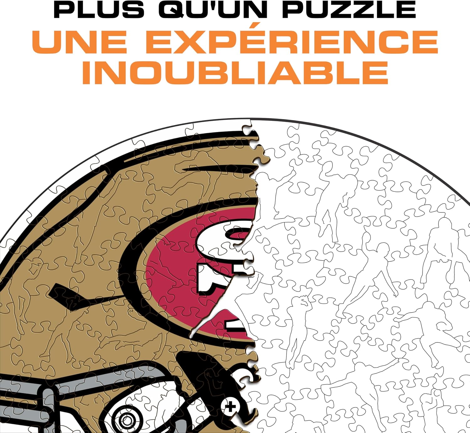 Thumbnail 5 de Iconic Puzzles Casque San Francisco 49ers – Puzzle en bois sous licence officielle NFL, taille S (150 pièces)