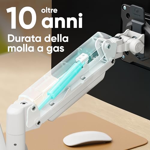 Thumbnail 7 de ONKRON G160-BW Braccio Monitor Doppio per Scrivania 13"-32", 2×10 kg, VESA 75x75/100x100, Bianco - Installazione edge o foro