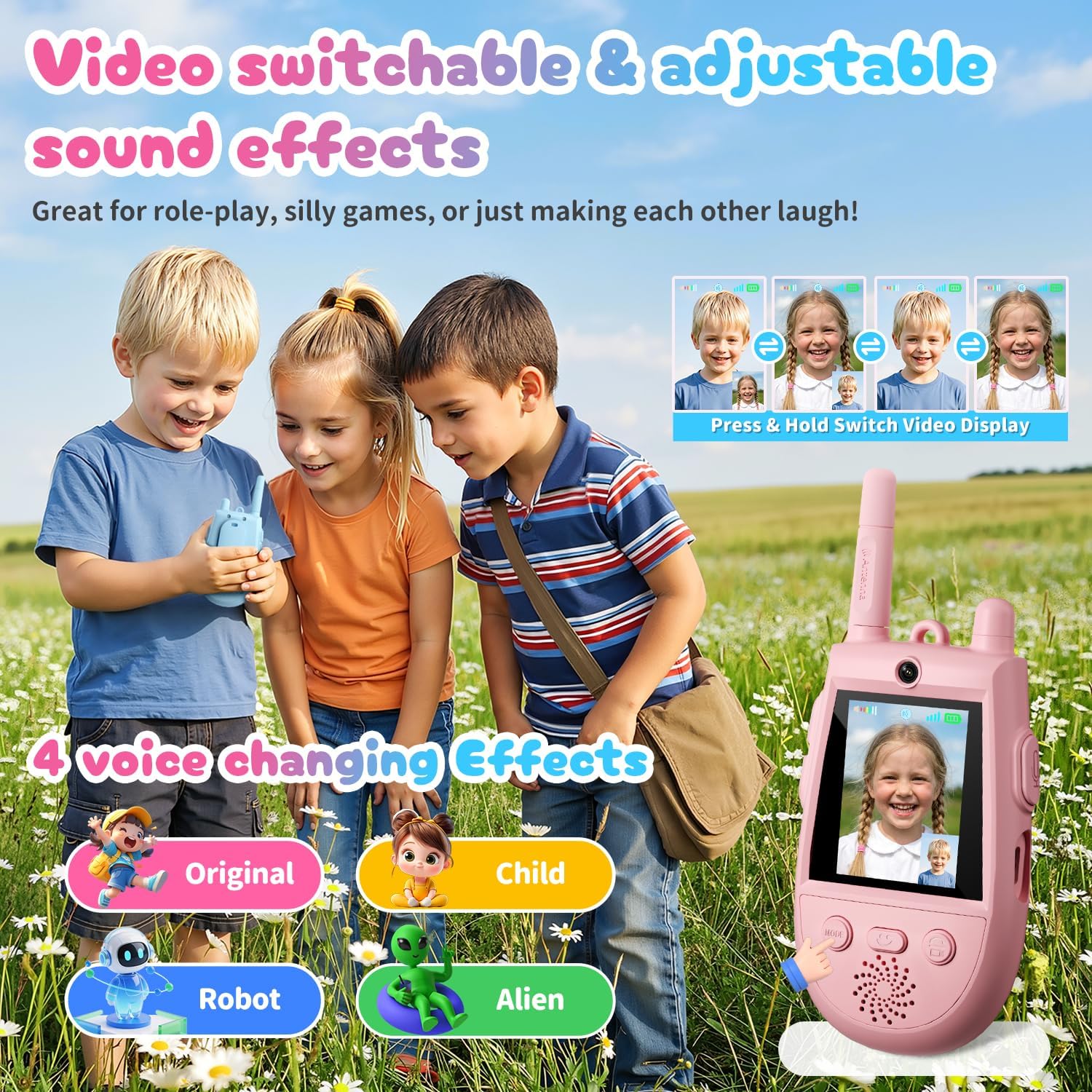 Detalle 1 de Kids' Video Walkie-Talkies, 2-Pack