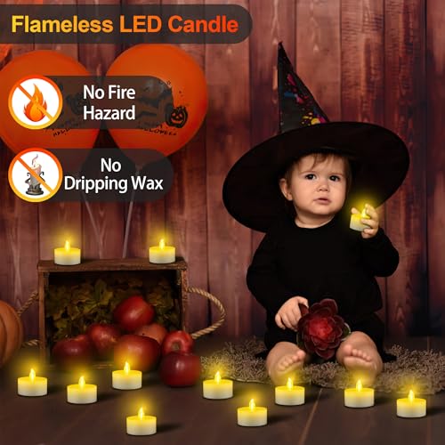 Detalle de daphomeu LED Teelichter Wiederaufladbar – flameless 6er Set mit Fernbedienung