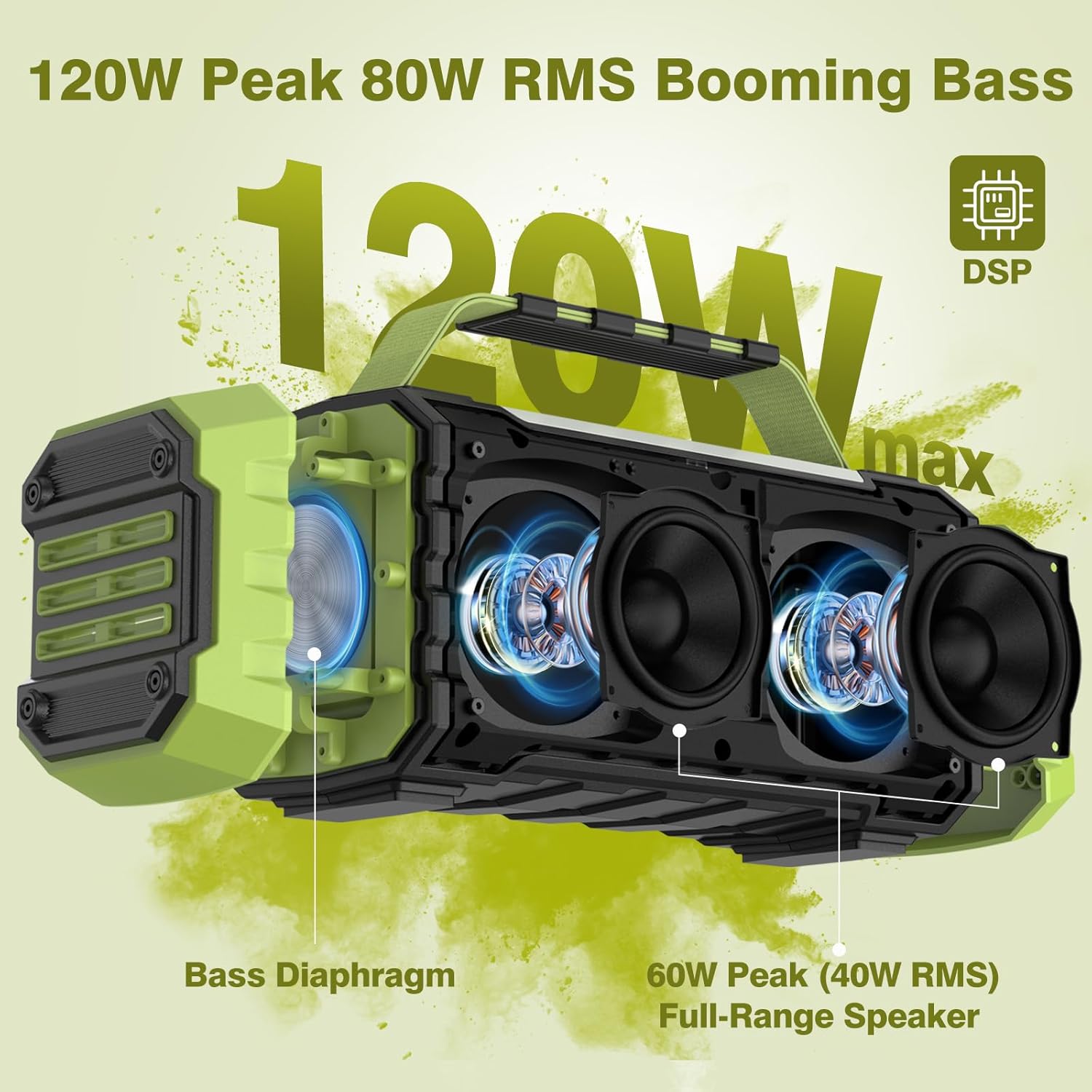 Thumbnail 1 de TOMPROAD Portable Bluetooth Speaker 120W for outdoor parties 📢