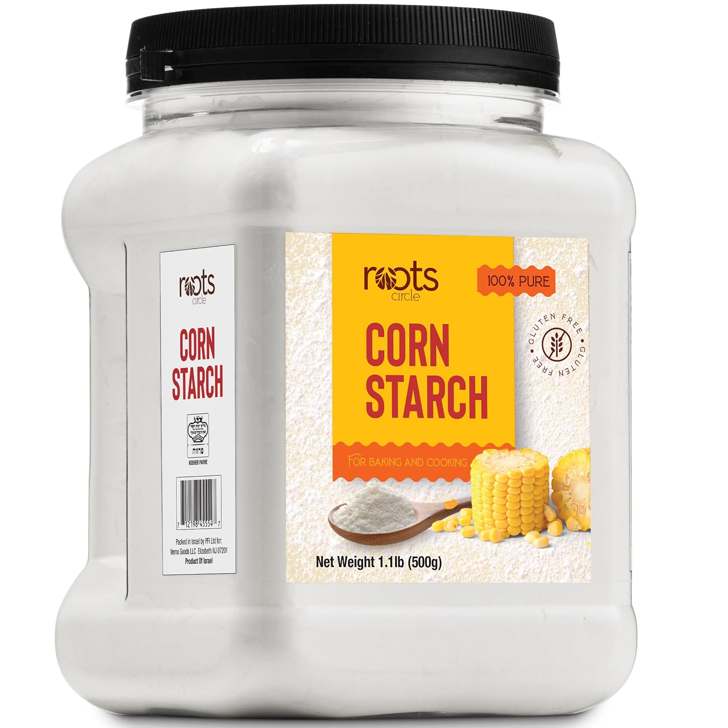 Detalle de Roots Circle 100% Pure Corn Starch, 17.63 oz Airtight Container