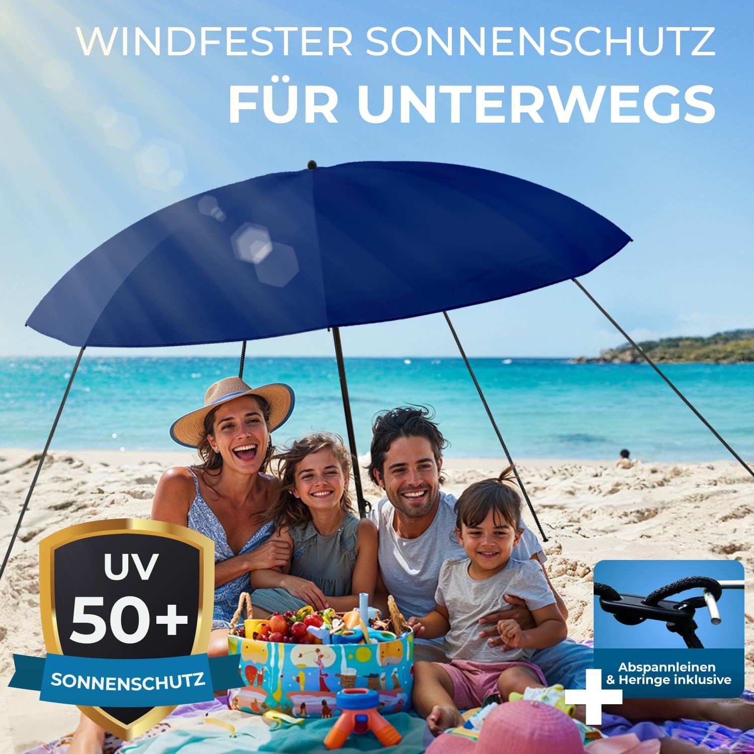 Detalle 2 de STYNGARD NIZZA Reise Sonnenschirm UV50+ 155 cm