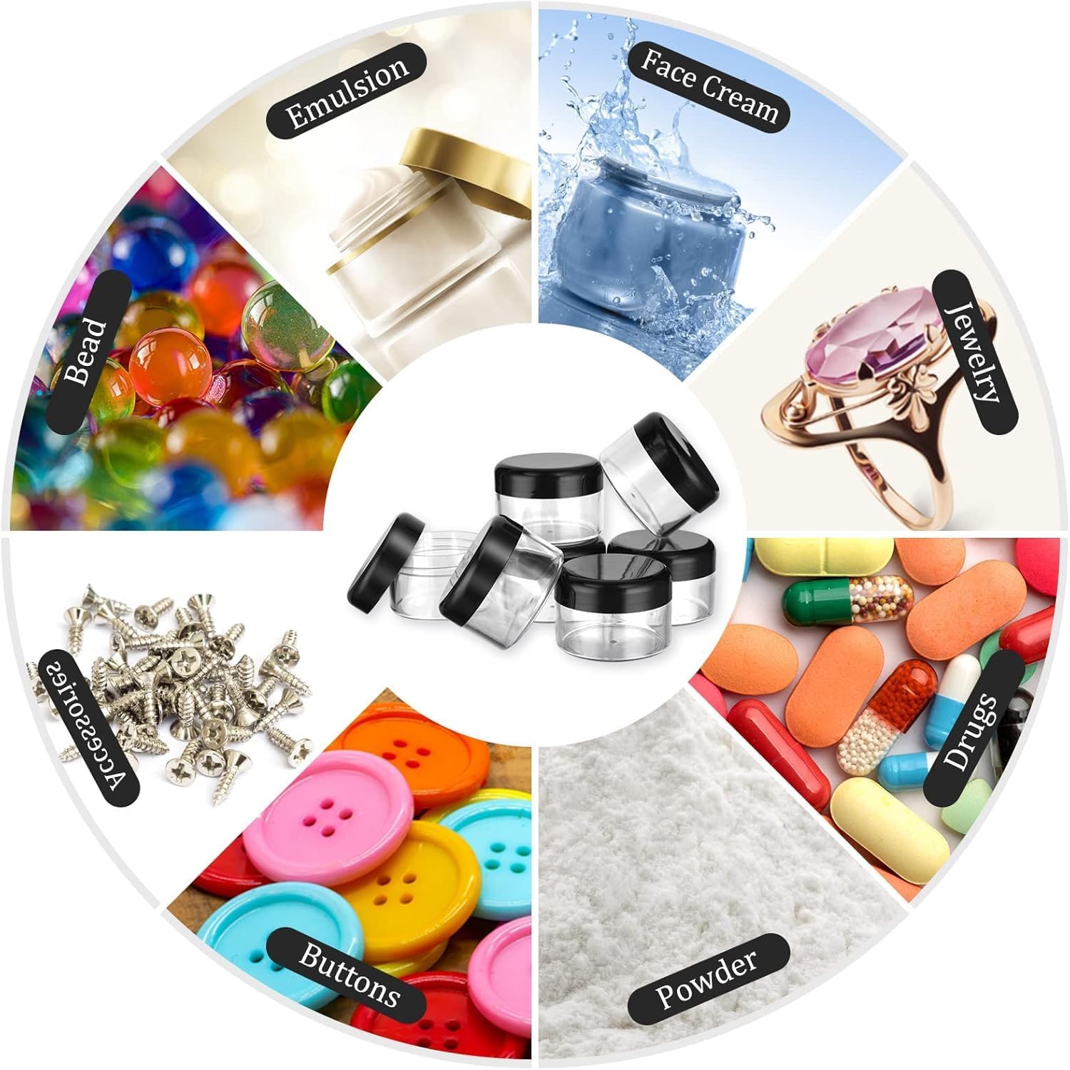 Thumbnail 4 de Flintronic 12PCS pots cosmétiques 50ml