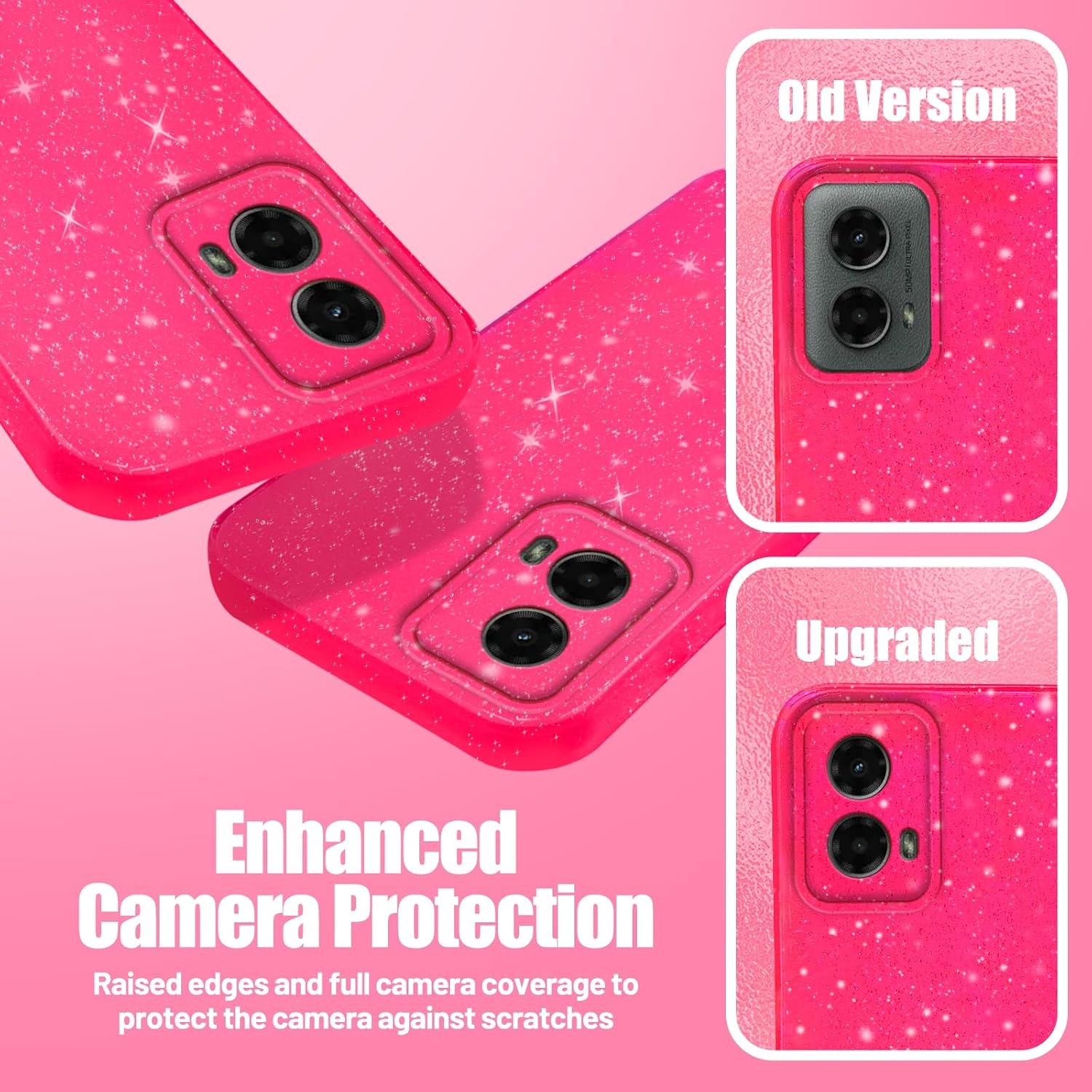 Detalle de NECTNALLO Glitter Phone Case for Motorola Moto G 5G 2024