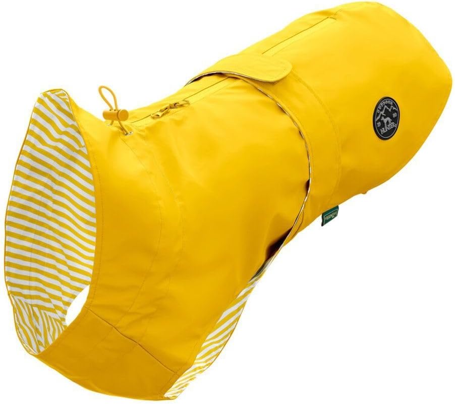 Detalle de Hunter Hunde-Regenmantel Milford Gelb – ergonomische Passform, verstellbar, Größe 50