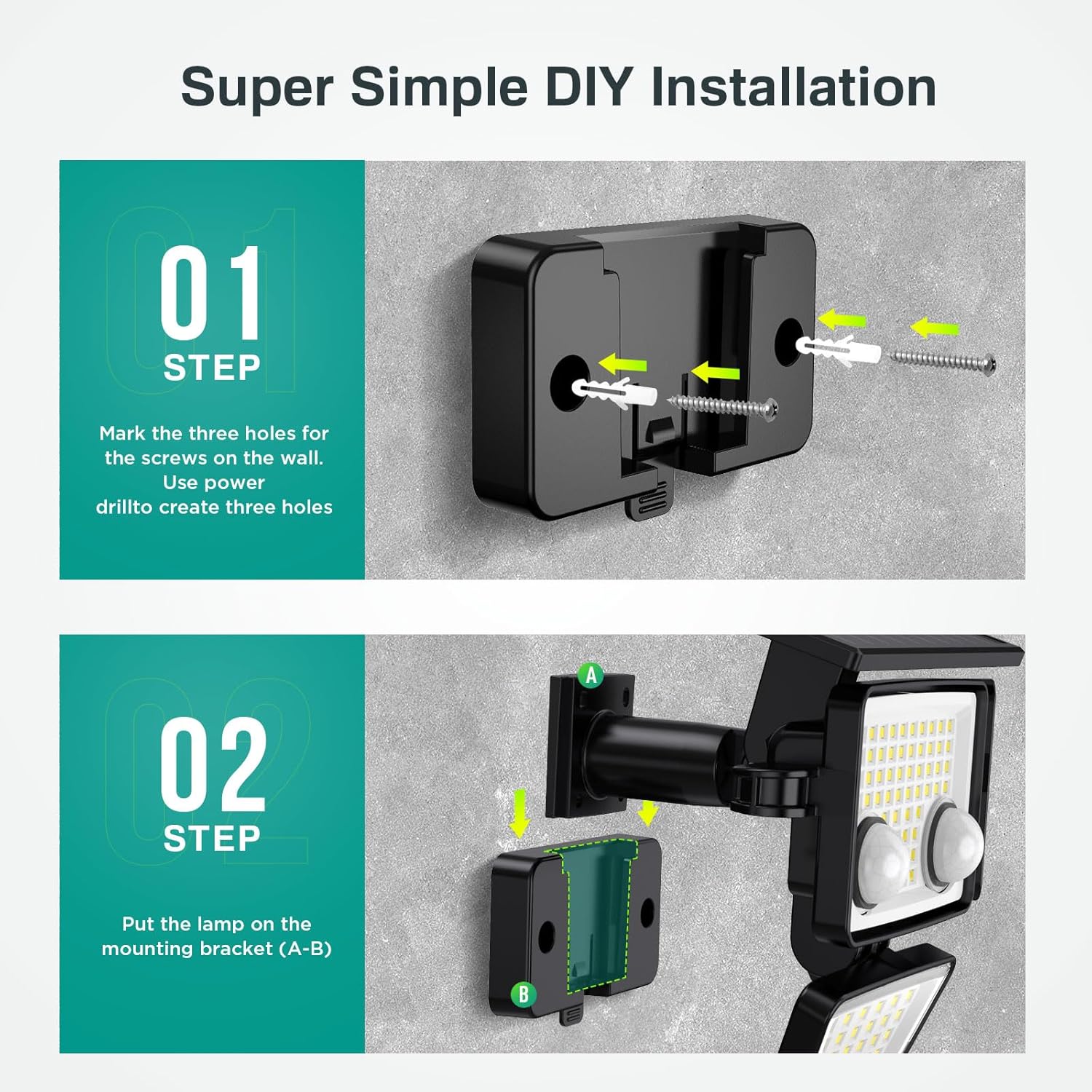 Thumbnail 6 de LYWALT Solar Outdoor Lights 3000LM