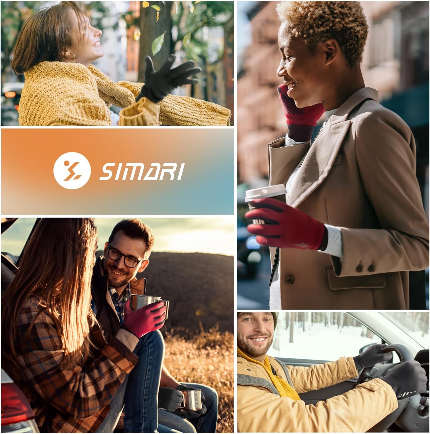 Thumbnail 6 de SIMARI Winter Gloves Polyester Blend