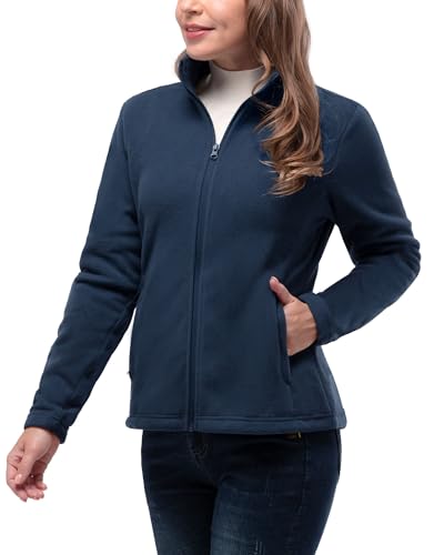 Detalle de 33,000ft Womens Lightweight Fleece Jacket – Full Zip Warm Coat