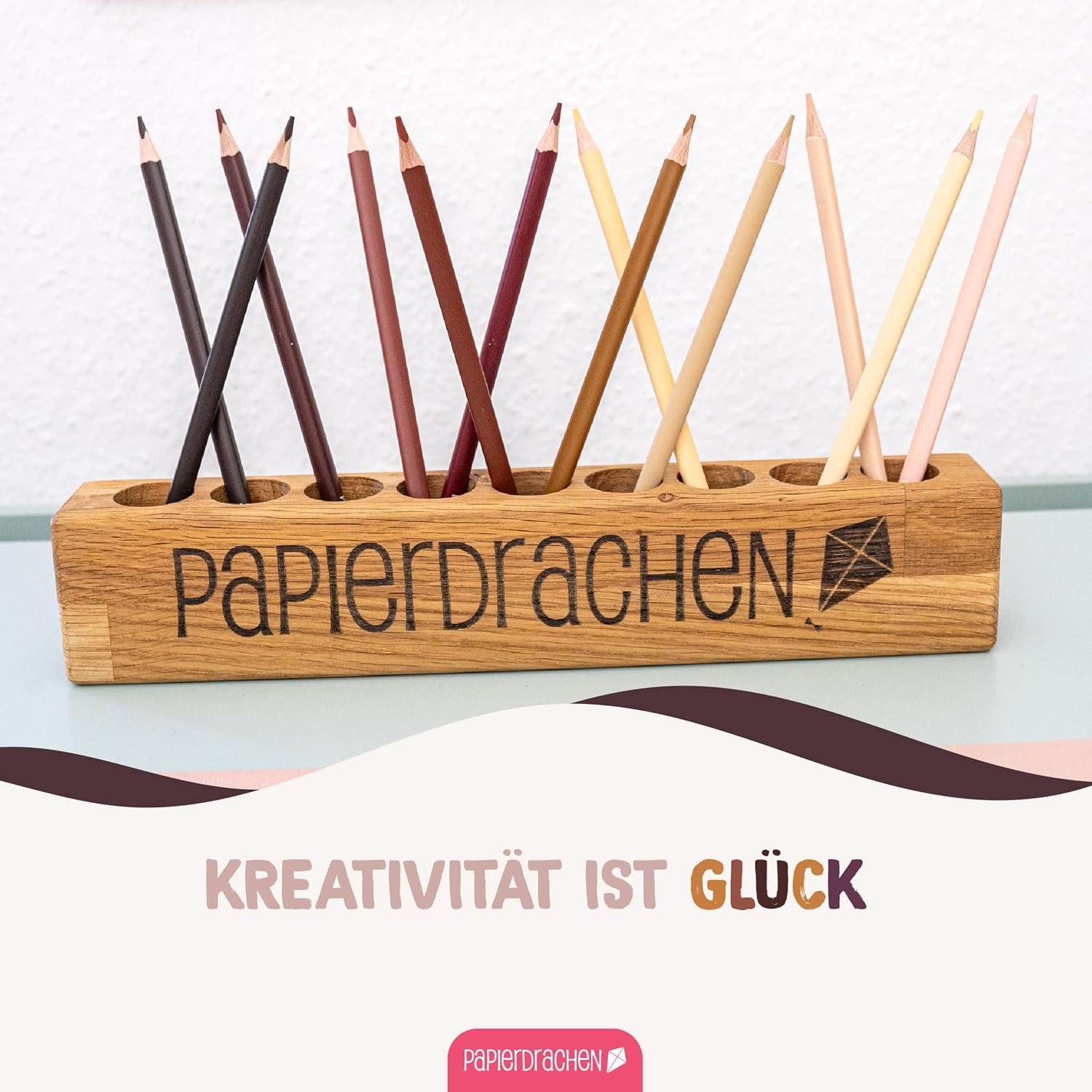 Thumbnail 5 de Papierdrachen Buntstifte 12 Hautfarben dreieckig