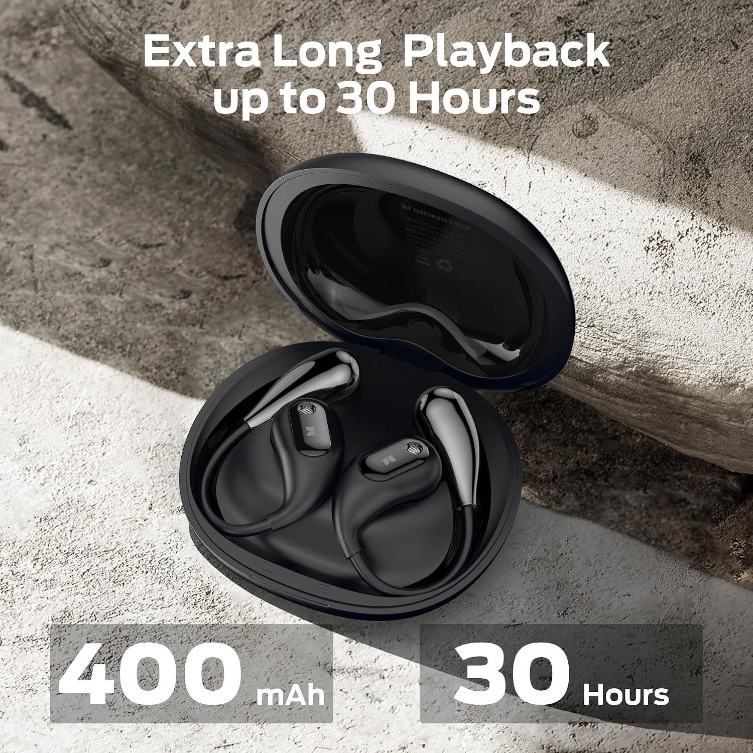 Detalle 2 de Monster AC210 E29 Open-Ear Earbuds, Bluetooth 5.4 and IPX5 Water Resistance