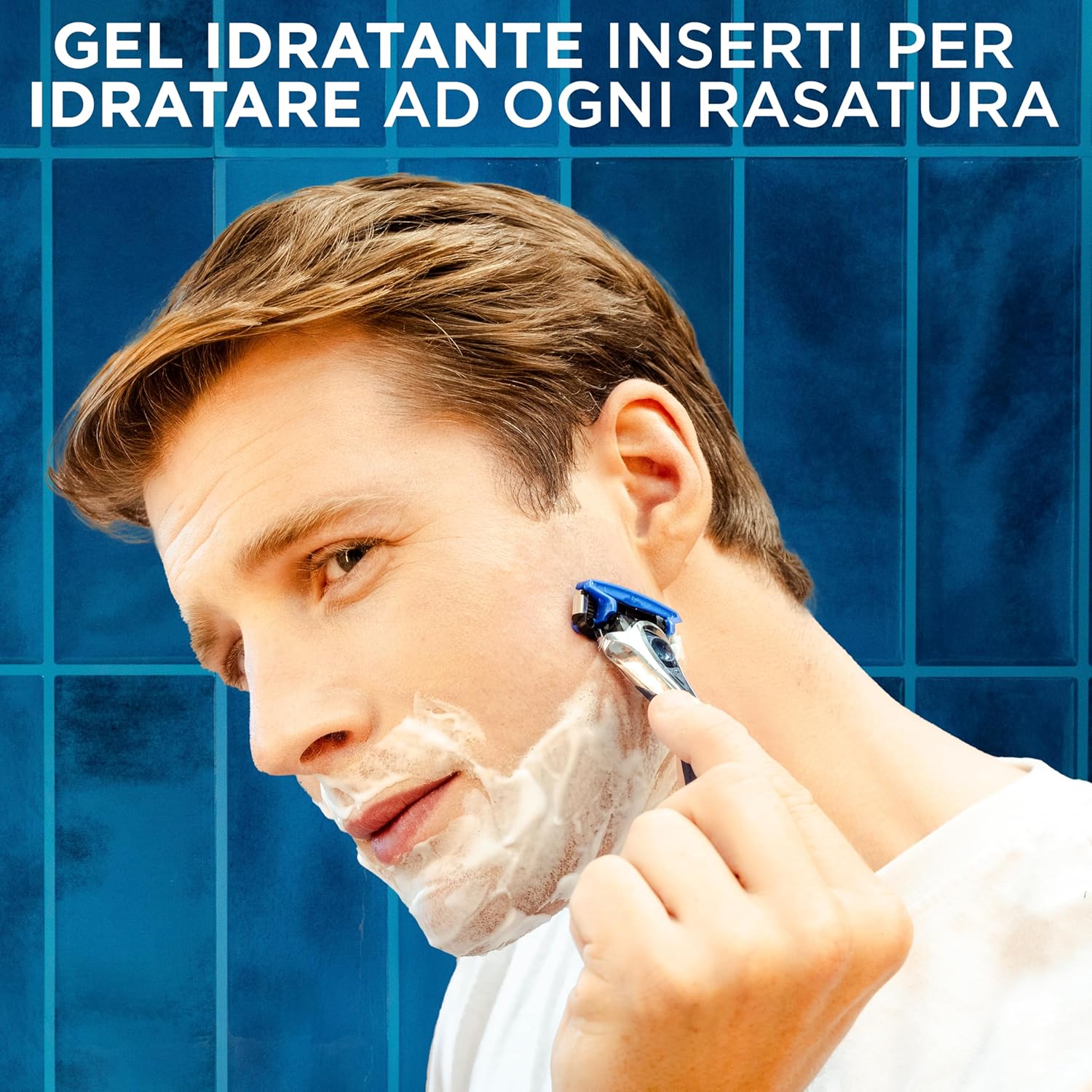 Detalle 2 de Wilkinson Sword Hydro 5 Lame per rasoio da uomo - 12 ricariche con rivestimento in carbonio, gel idratante e trimmer di precisione