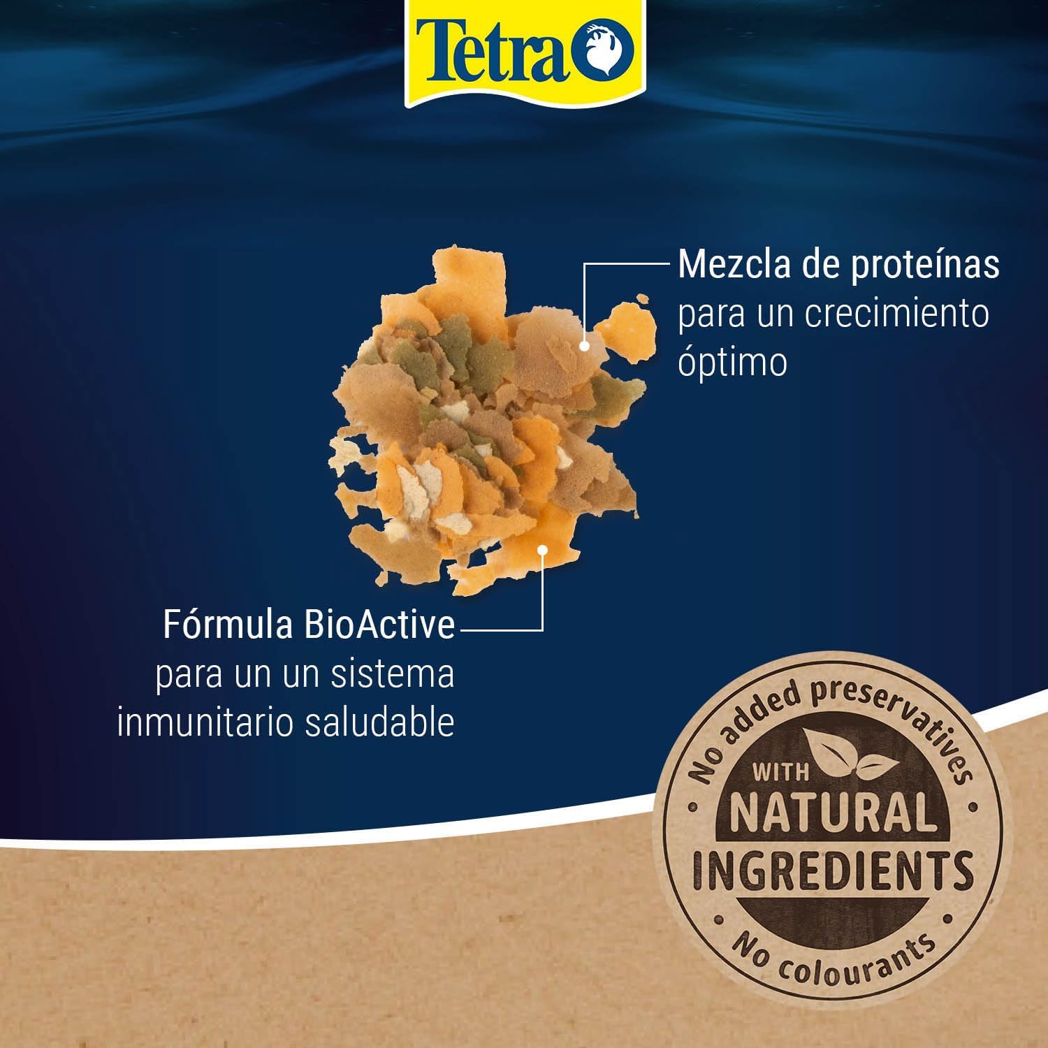 Detalle 2 de TetraMin Flakes - Escamas nutritivas para peces 🐠 10L