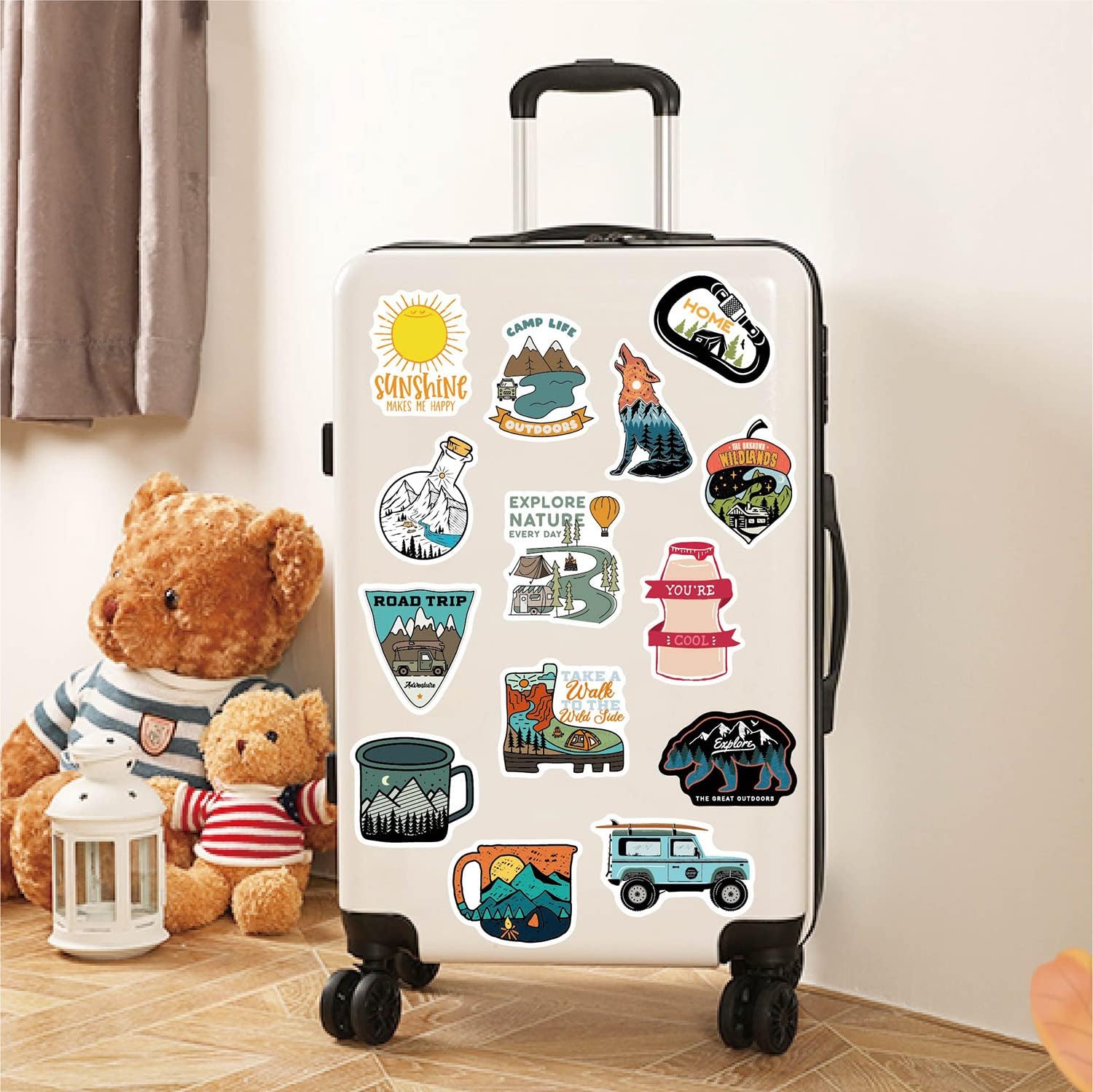 Thumbnail 4 de Kaderas Stickers – 100 vintage vinylstickers voor reizen en kamperen