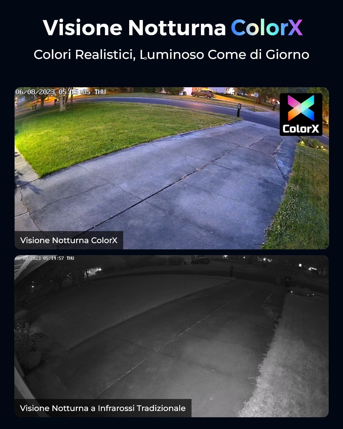 Thumbnail 1 de Reolink ColorX CX410W, telecamera Wi‑Fi 2K con visione notturna True Color, audio bidirezionale