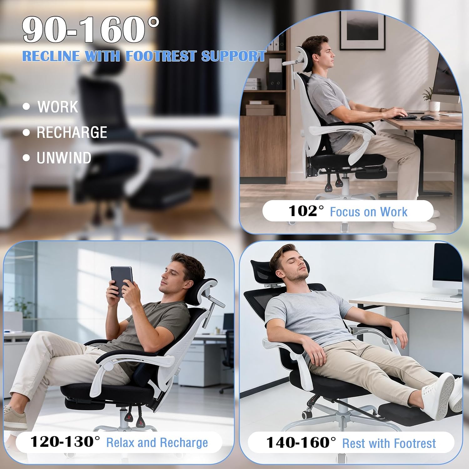 Thumbnail 6 de Ergonomic Office Chair with Mesh Back