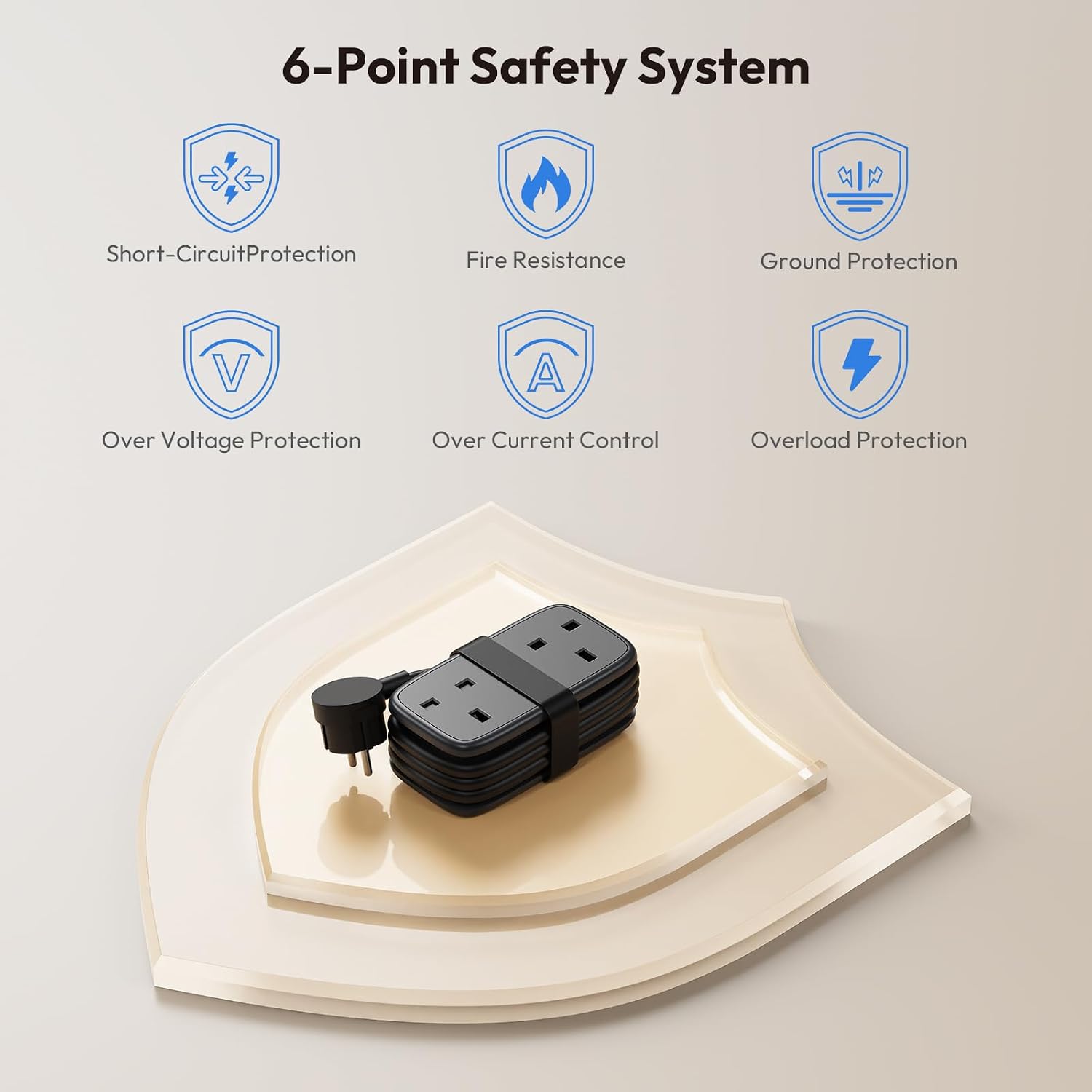 Thumbnail 5 de NTONPOWER UK to European Plug Adapter 1.2M