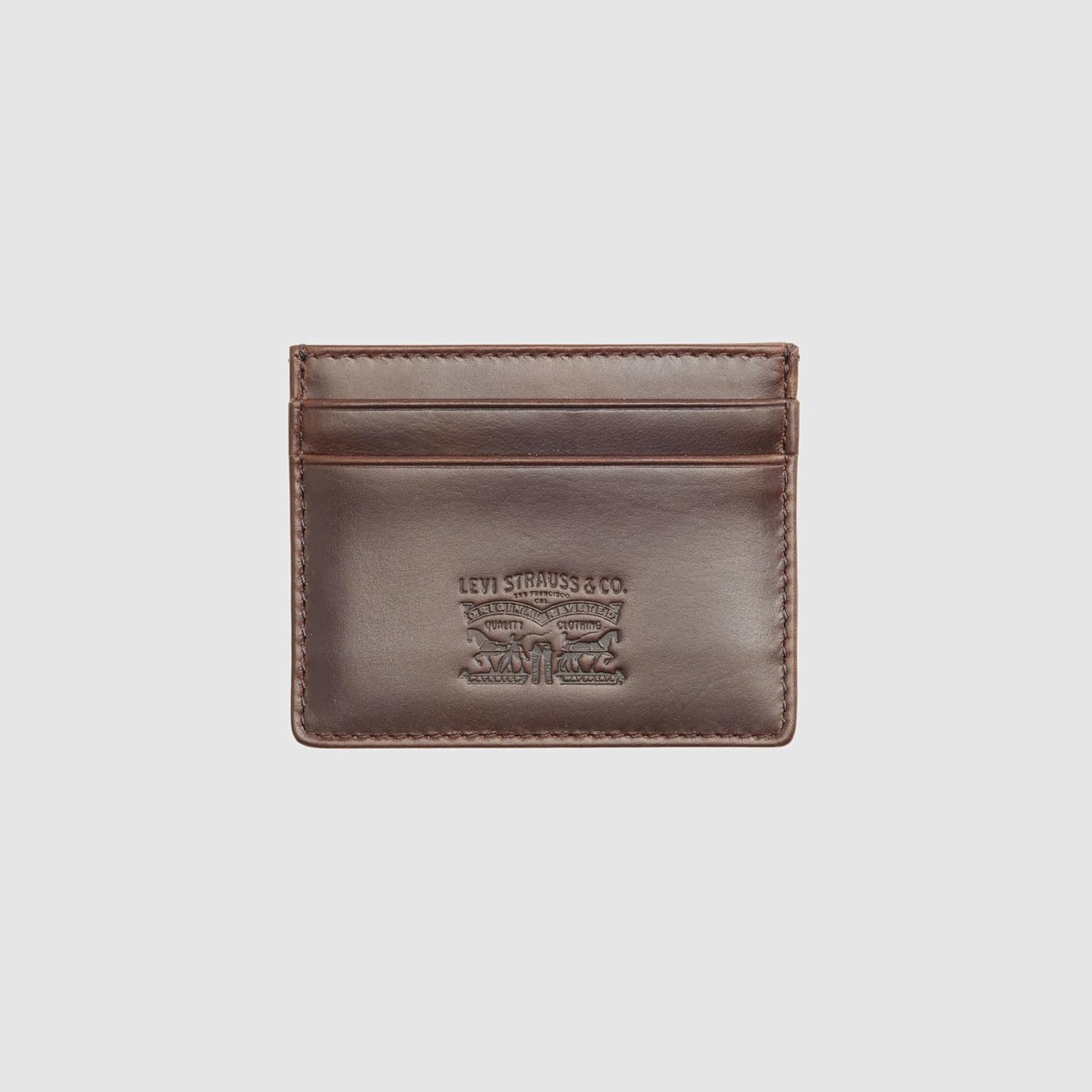 Detalle de Levi's Men's Leather Card Case Wallet