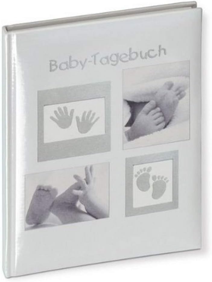 Detalle de Walther Design Baby Little Foot FB-173 : boîtes de rangement grises à 3 tiroirs pour souvenirs de bébé