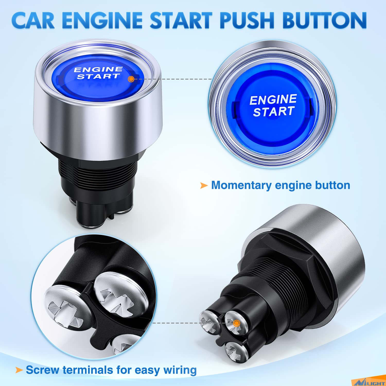 Thumbnail 5 de Nilight Start Engine Button 12V 50A ignition switch