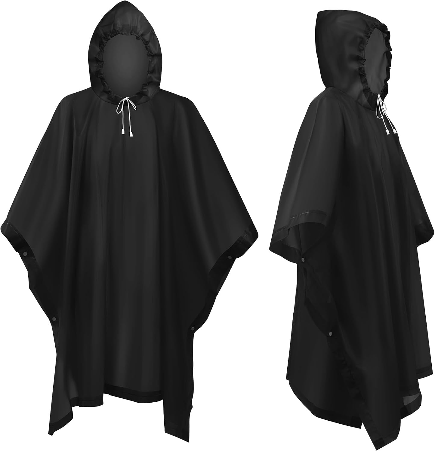 Detalle 2 de flintronic Poncho de pluie adulte en EVA imperméable, avec capuche réglable (unisexe)