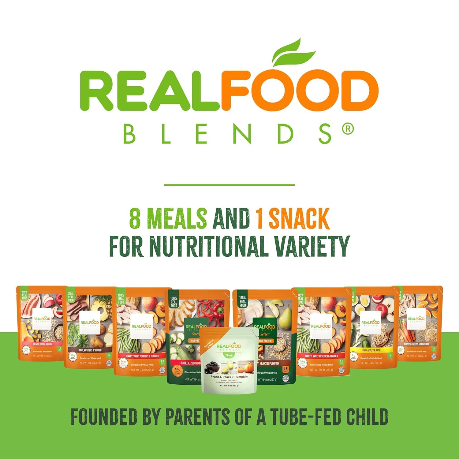 Thumbnail 6 de Real Food Blends 176987 Salmon, Oats & Squash Tube Feeding Meal, 330 Calories, 12-Pack