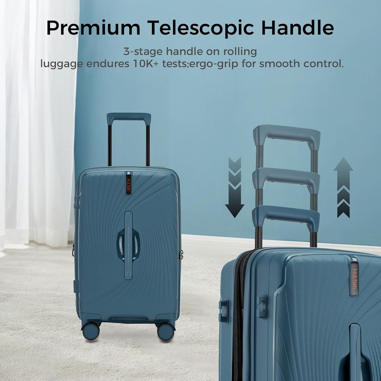 Thumbnail 1 de Hulsin 20-Inch Expandable Carry-On Luggage (White): Lightweight Hardside Spinner with TSA Lock
