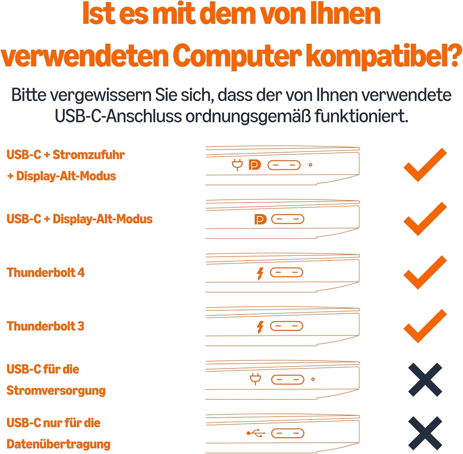 Thumbnail 4 de Amazon Basics unidirektionaler USB‑C‑auf‑DisplayPort‑Adapter (4K@60 Hz, Thunderbolt 3-kompatibel) in Grau