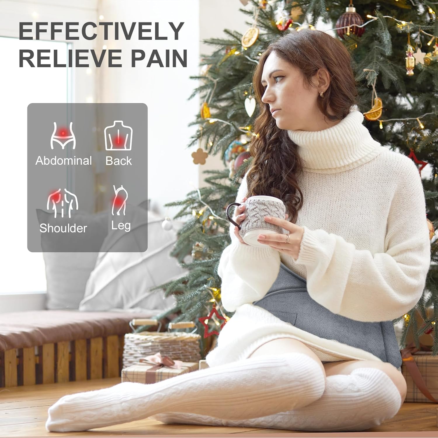 Thumbnail 5 de Heat Pad for Back Pain Relief Electric Heating Pad with 6 Temperatures and Auto Shut Off Timer