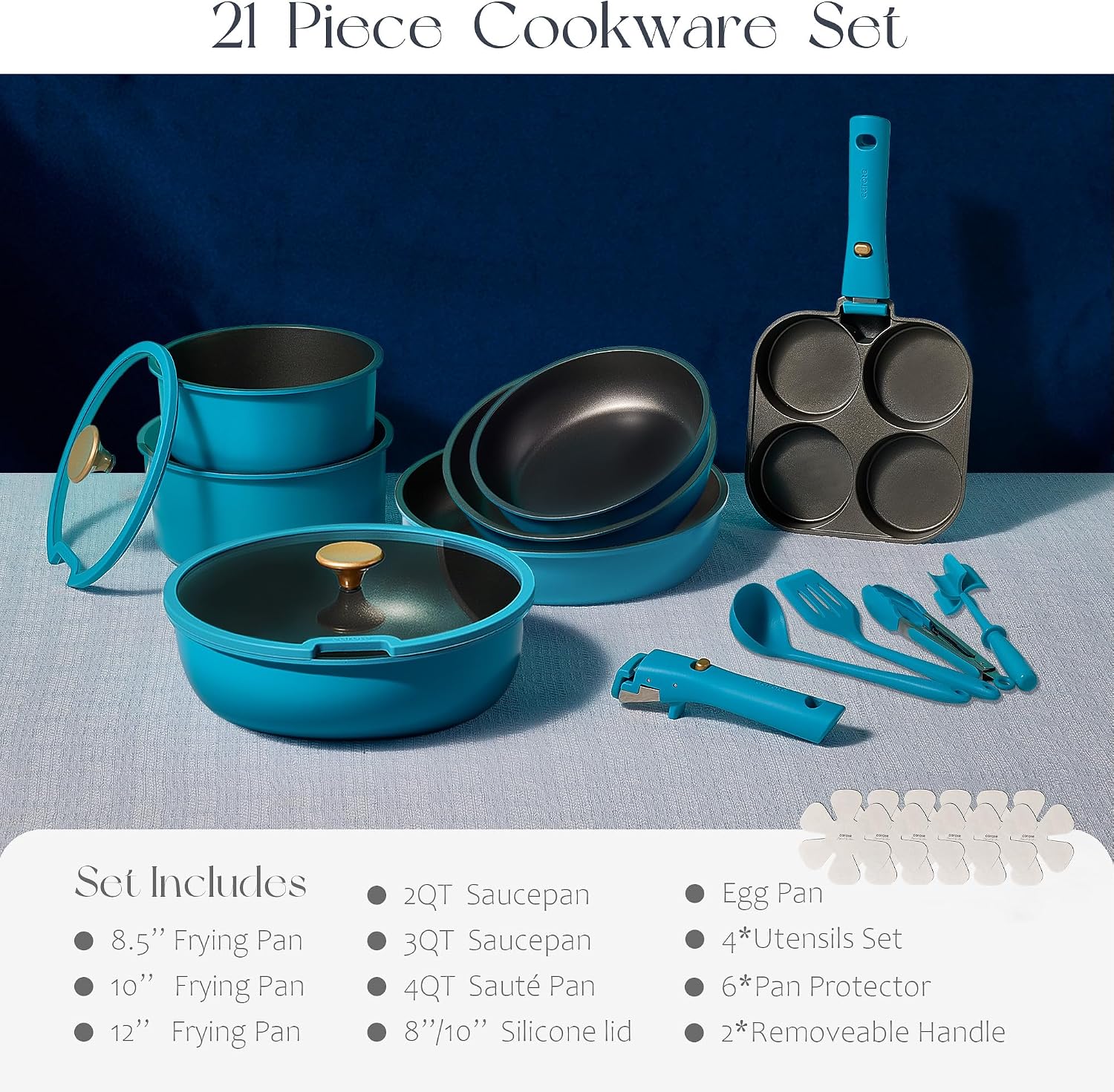 Detalle 2 de CAROTE 21pcs Nonstick Cookware Set