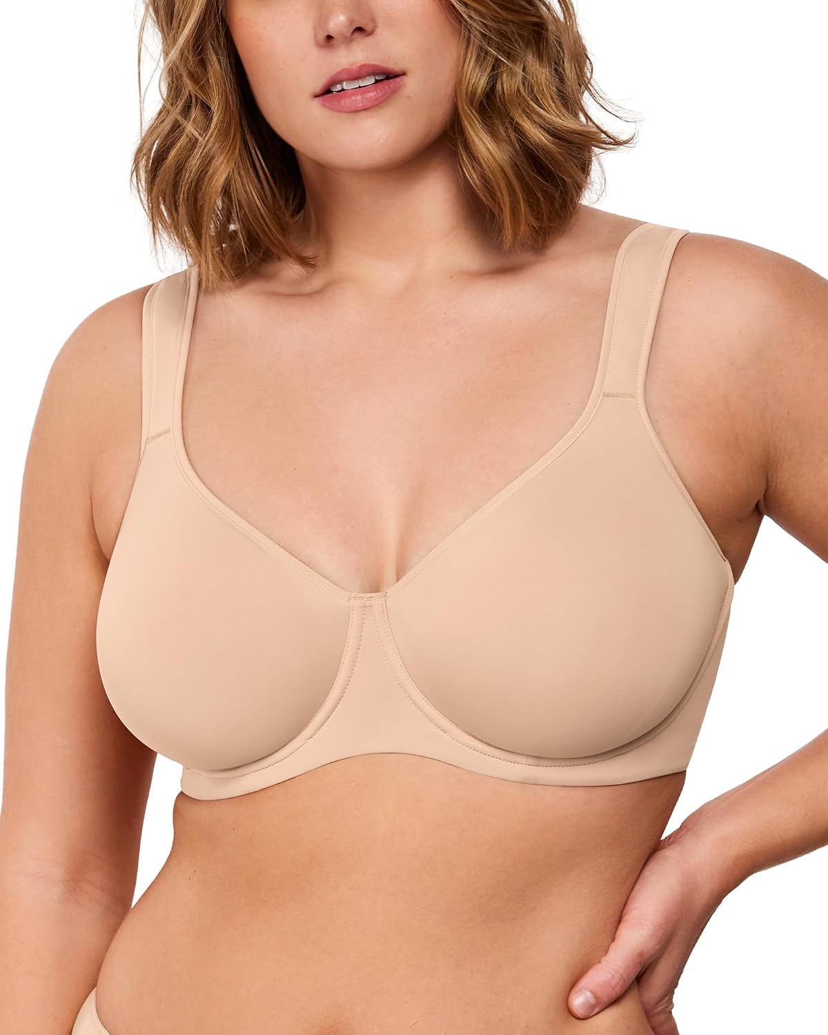 Detalle de HSIA Joan Minimizer Bra for Women, Full-Coverage Underwire T-Shirt Bra