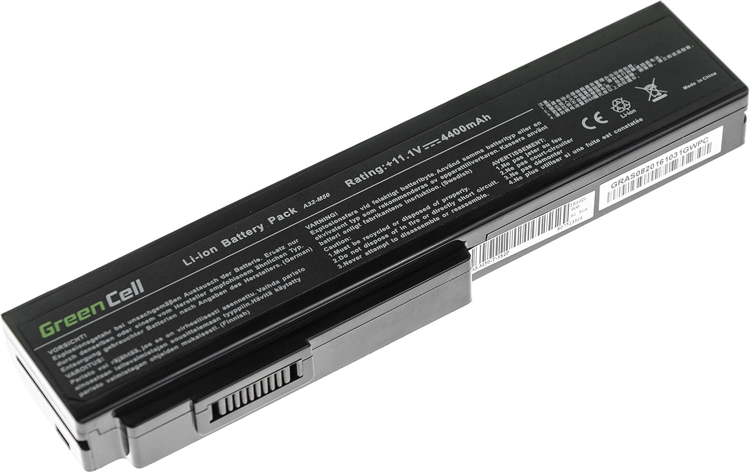 Detalle de Batteria Green Cell per portatili ASUS A32-M50 / A32-N61 (Li-Ion, 4400 mAh, 10,8V)