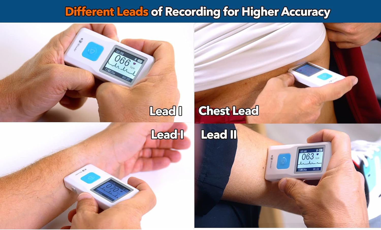 Thumbnail 4 de EMAY Portable ECG/EKG Monitor 1‑lead