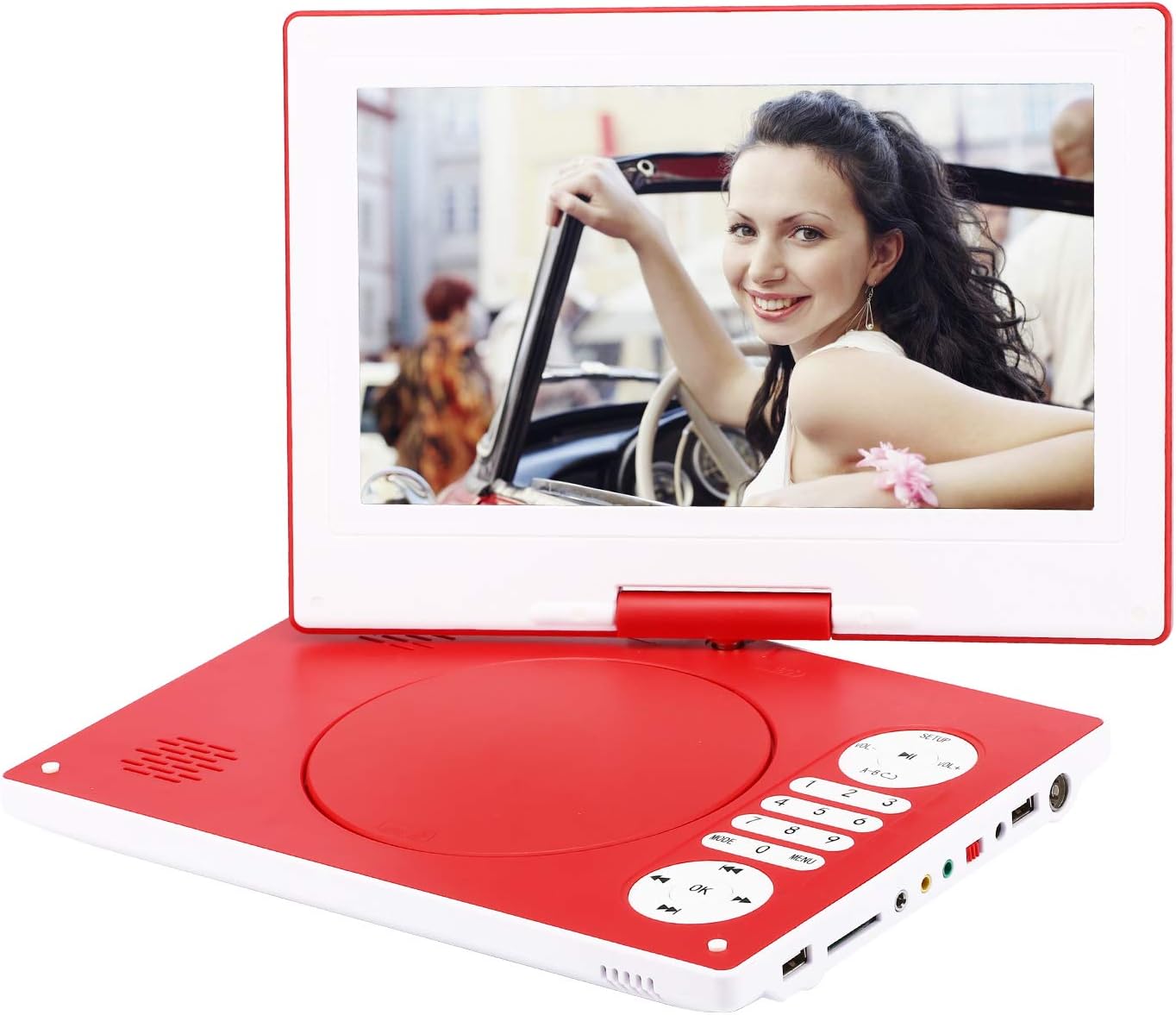 Thumbnail 6 de YOOHOO Lecteur DVD portable 12,5" avec écran pivotant 270° et batterie rechargeable – divertissement nomade