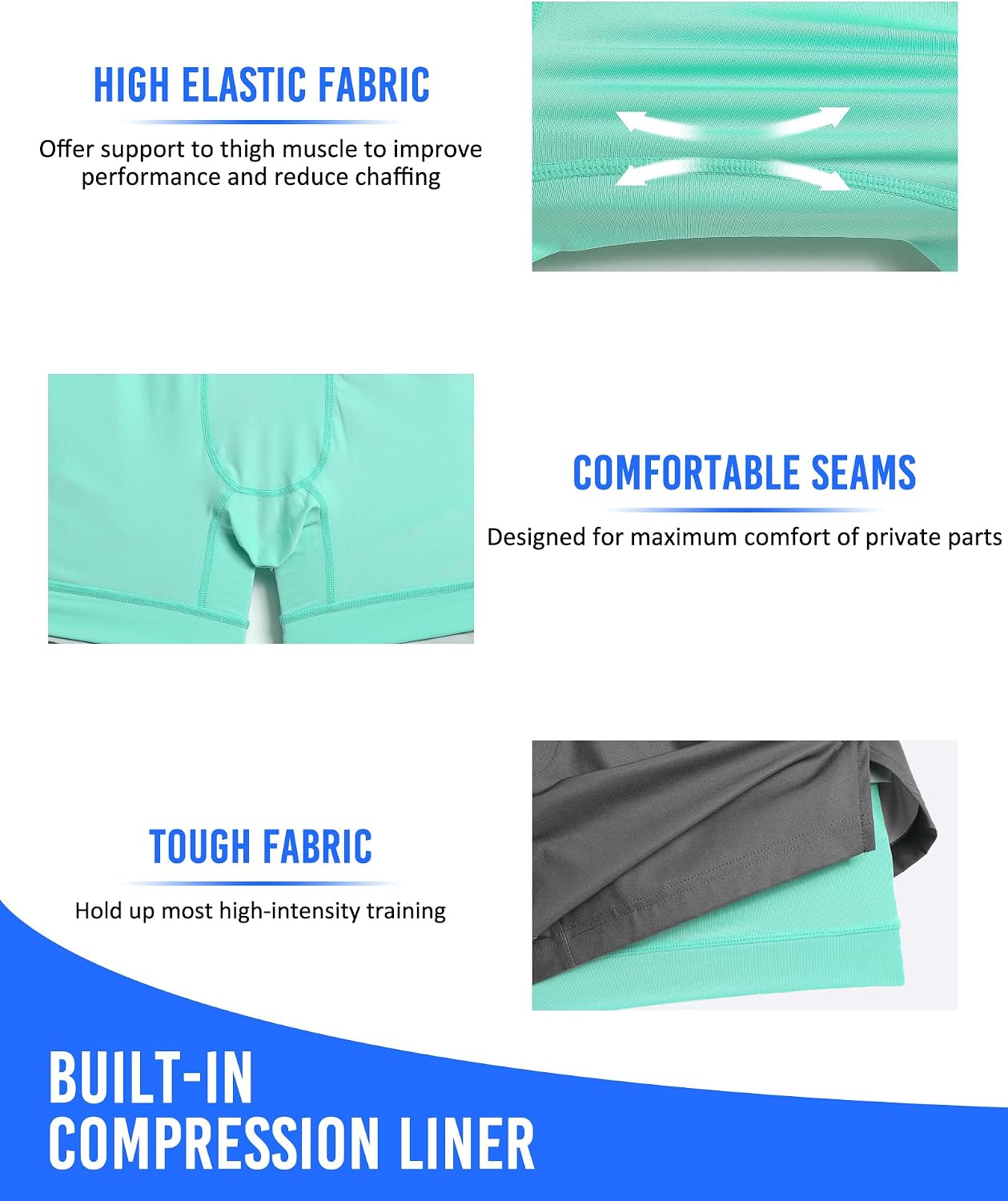 Detalle de maamgic 5" Gym Running Shorts 2-in-1